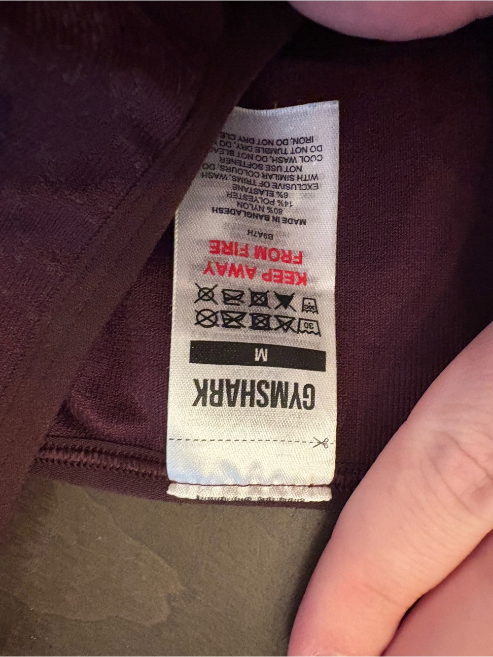 Gymshark Burgundy Active Short and Sports Bra Set - Picture 4 of 4